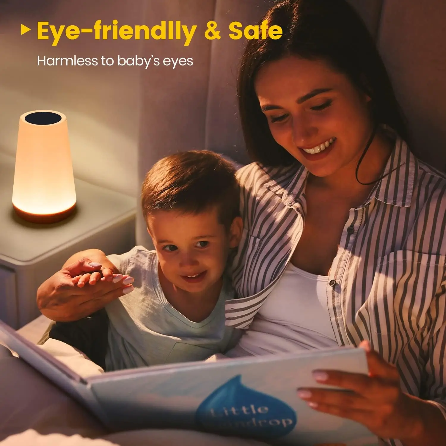 13 Color Changing Night Light Remote Control Touch USB Rechargeable RGB Night Lamp Dimmable Lamp Portable Table Bedside Lamp - Image 5